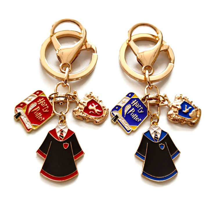 Cartoon Harry's Magic Keychain, Gryffindor, Hogwarts House Logo, Badge, School Uniform Pendant