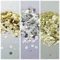 1 Tola, Disc Sitaray in Silver & Gold & Dull Gold Plane Colors  Sequins DIY Crafts 3mm. 