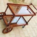 Wooden Tea Trolley 2 step chiniyoti sheesham wood. 