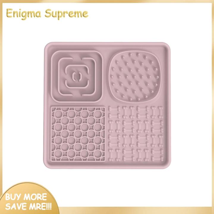 Enigma- Wet Food Pet Mat Interactive Slow Feeding Lick Mat for Pets Bpa-free Silicone Mat with Suction Grip for Peanut Butter Yogurt Kibble Perfect for Grooming Bathing Nail Trimming Large Size Extra Large