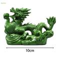 Wood Carved Chinese Dragon Statue Fengshui Ornament for Living Room Lifelike. 