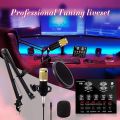 Legendary Live Broadcast Microphone BM800 Condenser Microphone Set With V8 Sound Card Condenser Microphone Bundle Live Sound Card kit with Adjustable Mic Arm Stand Desk for Studio Recording & Broadcasting. 