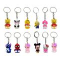 1 x Disney Rubber Keychain PVC  keychains for women Multi-colored Funko Pop! Keychain Mickey Mouse and other classic Disney characters as Pops. 