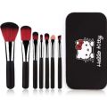 Cute Hello Kitty Black 7 Makeup Brushes Set for Girls & Women Foundation Eye Shadow. 