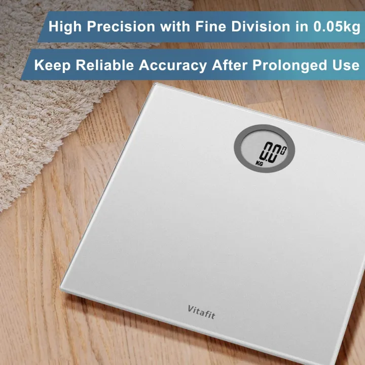 Vitafit%20Digital%20Bathroom%20Scales%20Weighing%20Scales%20with%20Step-On%20Technology,%20LCD%20Display(Stone/kgs/lbs),Tempered%20Glass%20Silver%20-%20Image%207