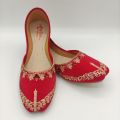 Red with Golden Floral Stylish Handcraft Black khussa for Girls Khusa For Women Khusa For Girl. 