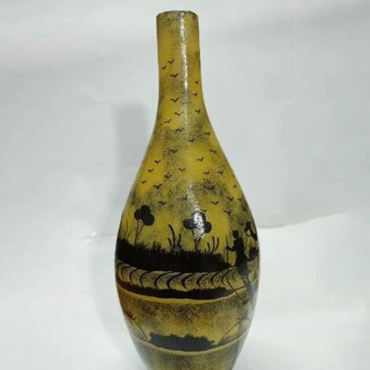 Camel Skin Lamp Surahi Shape/Hand Painted Lamp/###Camel Skin Lamp Multan###/Best Gift Item/Camel Skin Lamp Pakistan/Art Work (Size :24 inch)
