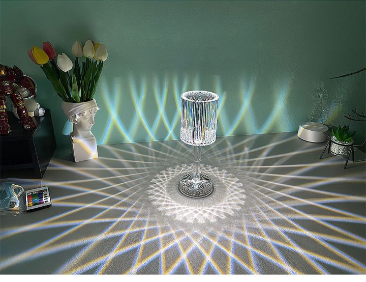 Beautiful Glass Desk Lamp Living Room Bedroom Bed Lamp Hotel Club Sample Room Modern Crystal Table Lamp