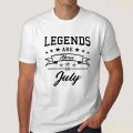 Legends are born in July Men's cotton  T-shirt. 