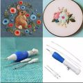 3D Punch Needle Stitching Punch needle kit, Felting, Adjustable tool, Sewing, Embroidery Pen. Rug hooking yarn. 