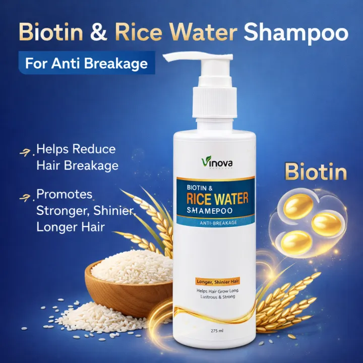 Biotin & Rice Water Shampoo – Anti Breakage, Hair Strengthening ...