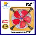 Exhaust Fan 12 inch Metal Body - 100% Pure Copper Winding with1 Year Warranty. 