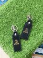 Leather key chain / Pak navy logo embossed / shiny touch / pure leather / Unisex / steel ring & steel carrier / easy to carry / solid color / water resistant. 