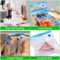 Sous Vide Bags 15Pack Reusable Electric Vacuum Food Storage Save Sealer Cooker with 1 Hand Pump,2 Size Sealed Bag,4 Clip. 