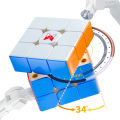QiYi XMAN Tornado V3 Rubiks Cube 3x3 With Omnidirectional Core Magnetic - Duel adjestment ring-pull Wi Flagship Product High Qulity Professionnal, For Speed Cubing. 