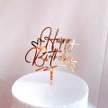 Heart Happy Birthday Cake Topper Birthday Acrylic Cake Topper. 
