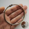 1pc Extra Large Hinged Keyring Split Ring Key Ring Jailers Fob 76mm Diameter. 