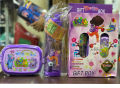 2 in 1 Water Bottle and Lunch Box Gift Set  Gift Box  School Water Bottle and Lunch Box Gift Set Kids School Lunch Box School Tiffin Box and Drinking Water Bottle With Spoon For Baby and Baba Barbie Doll - Ben 10 - Spider Man - Promoto - Doramoon. 