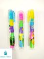 Pack of 6 Fancy Rocket Eraser Pen Shape Push Erasers for Kids / Stylish Erasers for Girls, Boys / Cute Eraser Birthday Return Gift for Kids. 