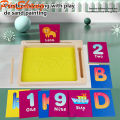 PinShang Sand Tray With Pen 36 Cards Toddler Wooden Sand Tray Toys Write Letters And Numbers Starter Educational Toys Gifts For Kids. 