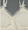 Teenage bra pack of 3 non wired cotton bra removable pads bra lace style fancy white and black colour bra. 