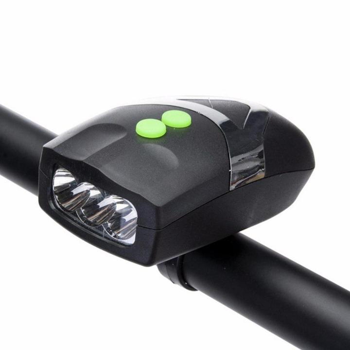3 LED Bicycle Front Head Light Cycle Light Bicycle Light With Horn Cycle Light With Horn Bike Acces sories Easy To Install For Cycling Safety Flashlight Bell Horn Hooter Siren Alarm Lights & Reflectors