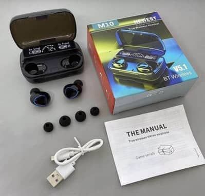M10 TWS Airpods Earphones Wireless Earphone Touch Bluetooth Earplugs In The Ear Stereo Sport Headsets CVC8.0 Noise Reduction Earbuds