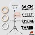 26CM Selfie LED Ring Light with 7ft Tripod Stand Mobile Phone Holder 26 CM ringlight 7 feet tripod stand 3 Modes RingLight 7 Feet Tripod Stand Light Vlogging Light Mobile Phone Photography Light. 