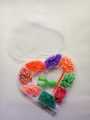 Rainbow Loom Case For creating beautiful bracelets | 8 different bands collection |  1 Bag S Clip | 1 small Crochet Hook | 1 sling short | beautiful Combination for both girls and Boys. 