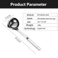Oil Seperator Spoon, Stainless Steel Oil Filter Spoon Soup with Long Handle Oil Soup Cooking Strainer Filter Soup Ladle. 