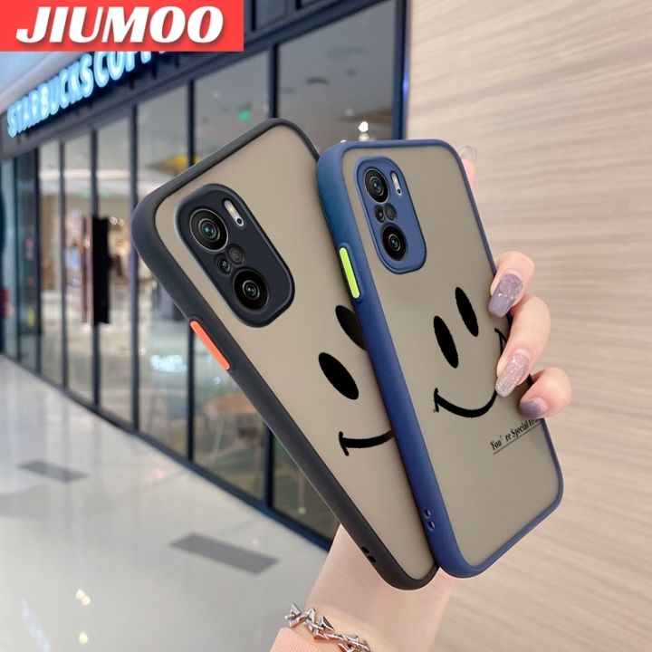 JIUMOO%20For%20Redmi%20K40%20Redmi%20K40%20Pro%20Xiaomi%20POCO%20F3%20Case%20Fashion%20Simple%20Smile%20Face%20Frosted%20Transparent%20Back%20Cover%20Lens%20Camera%20Protect%20Phone%20Case%20Edge%20Full%20Cover%20Casing%20Hard%20Cases%20-%20Image%203