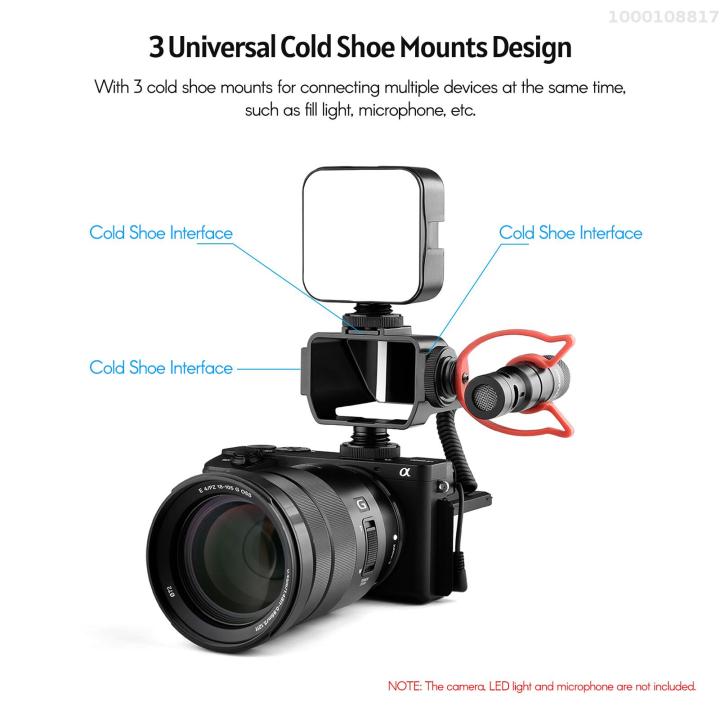 Andoer universal camera selfie vlog flip up mirror screen with 3 cold