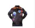 Tom Cruise leather jacket Top gun in brown cow mild grain. Leather jacket for men's. 