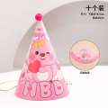 3pcs Cute Cartoon Sanrio Kuromi Cinnamoroll Stella Lou a Bell Teddy Bear Loppy Children's Happy Birthday Hat Decoration Photograpps Party Cap. 