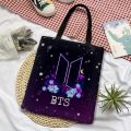 Bangtan Boys BTS Tote Bag for Army for Girls and Boys KPOP Star Canvas Zipper Bags. 