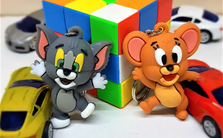 2%20Piece%20Tom%20and%20Jerry%20Soft%20Silicone%203D%20Cartoon%20Character%20Rubber%20Keychain%20Chain%20-%20Image%205