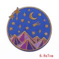 Velcro badge Japan Fujiyama 3D embroidery armband embroidery Velcro patch patch moon gem embroidery Badge. 
