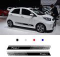3 pcs/lot Car Styling Body Sticker For KIA Picanto Morning Car Hood Bonnet Sport Stripes Auto Door Side Skirt Vinyl Decals. 