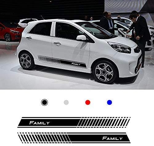 3 pcs/lot Car Styling Body Sticker For KIA Picanto Morning Car Hood Bonnet Sport Stripes Auto Door Side Skirt Vinyl Decals