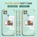 (Free Lanyard) Luxury 6D Plating Case for OPPO A12 Phone Cases Cute Cartoon Anime Bears Side Print Soft Silicone Square Back Cover. 