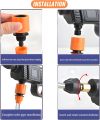 48V High Pressure Water Gun with Nozzles - Water Pressure Gun Set - Pressure Washer Gun - Car Cleaning Kit with Snow Foam Lance, Cannon Foam Blaster, Pressure Washer Nozzle Tip, And Jet Wash Gun. 