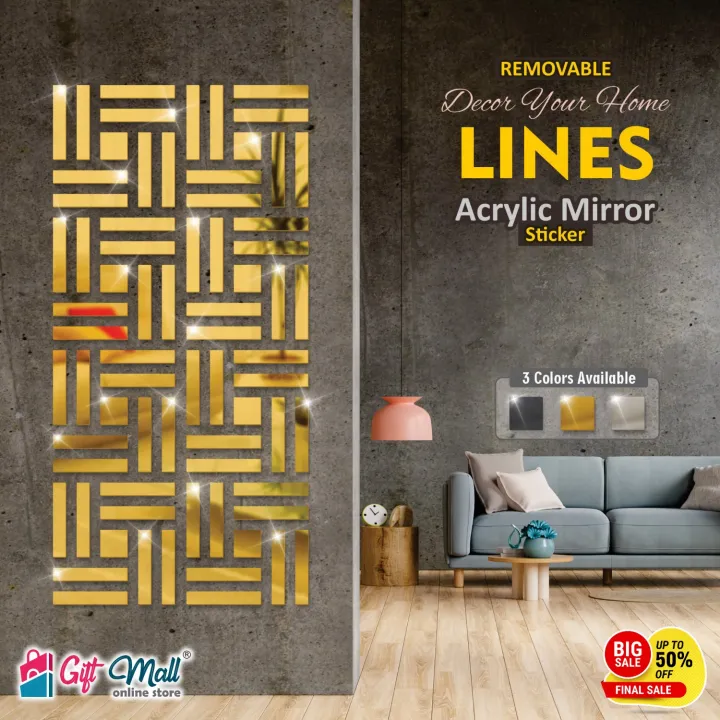 Golden%20LINES%20Acrylic%20Mirror%203D%20Panels%20Wall%20Art%20For%20Living%20Room,%20Bedroom%20and%20Bathroom%20-%20Gift%20Mall%20-%20Image%203