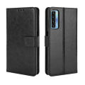 Suitable For Tcl 20 5G/Tcl 20S Mobile Phone Case Crazy Horse Pattern Flip Phone Leather Case Card Lanyard Protective Case flip shockproof magnetic leather card slots wallet Anti-drop  Luxury Soft Side Protection Mobile Phone Case Cover Back. 