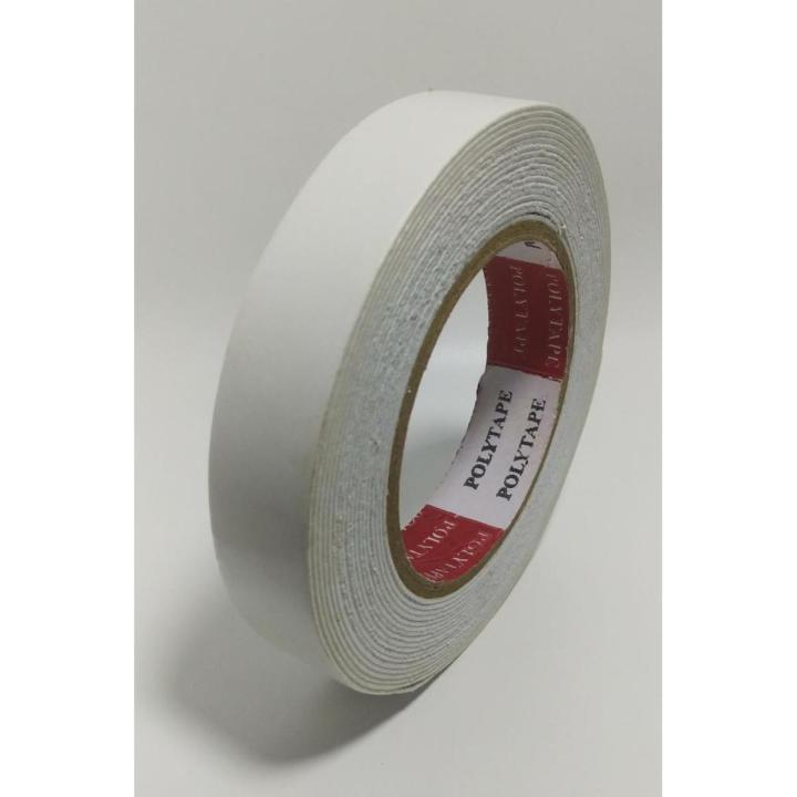 White Sponge Double Sided Acrylic Foam Adhesive Tape 1 inch