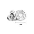 10Pcs/Set Alloy Jeans Screw Button Detachable Snap Fastener Pants Pins Nail Free Jeans Adjustable Waist Buckles Sewing Buttons Set. 