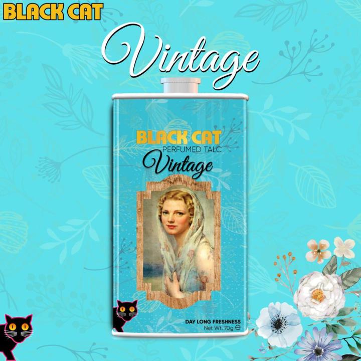 Black Cat Vintage Talc Powder 70g (Small)