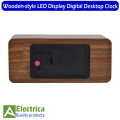 JINSUN Antique Style Wood Clock LED Display Bamboo Clock Digital Electronic Desktop Clock Calendars Voice Control despertador by Electrica. 