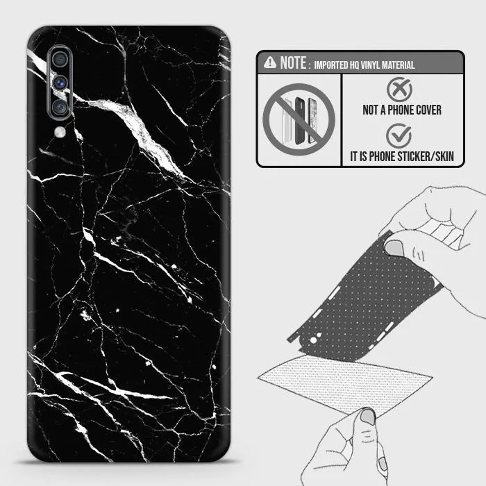 Samsung_ Galaxy A70s Back Skin - Design 6 - Trendy Black Marble Skin ...