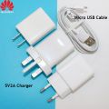 Original Huawei 5V 2A EU US UK Power Wall Charger Adapter 100CM Micro USB Charging Data Line For Y6 Y7 Y8 Y9 2019 p6 p7 p8 Lite. 