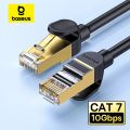 Baseus Cat7 Ethernet Cable, 10Gbps Ultra Speed Gigabit Round RJ45 LAN Cable, Pure Copper Internet Network Wire for Gaming PS4, Xbox One, PS5, PC Laptop Router, Computer. 
